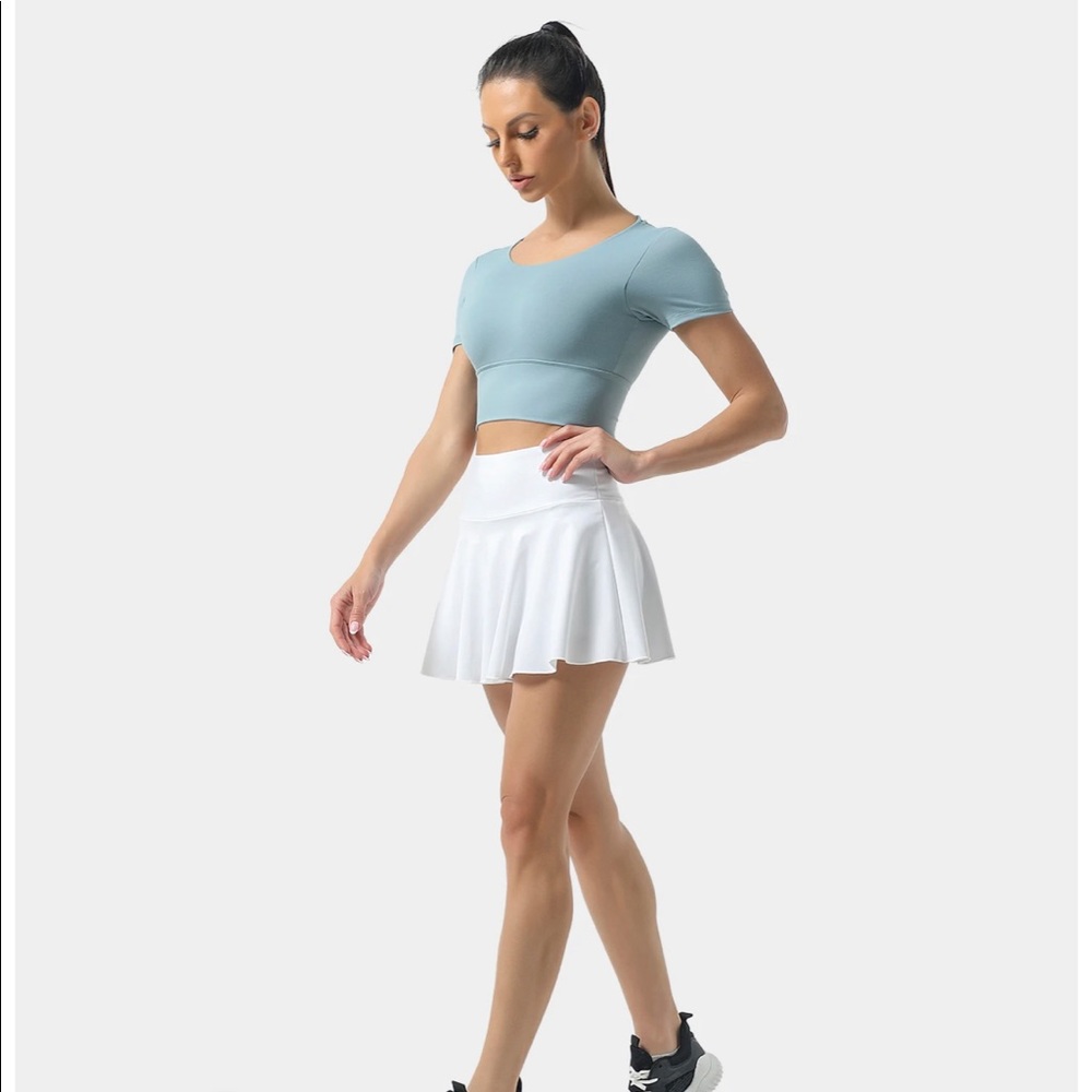 Halara White Everyday 2-in-1 Tennis skirt